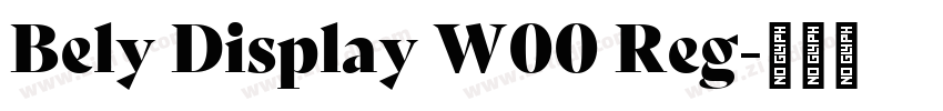 Bely Display W00 Reg字体转换